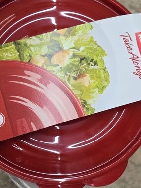 No Boundaries Red Plastic Serving Bowls